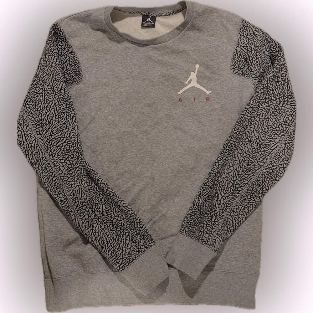Men’s Vintage Jordan Sweatshirt With Elephant Printed Sleeves